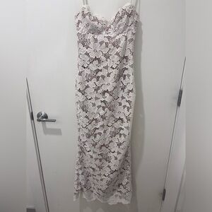 COPY - House of CB Pearl Floral Lace Gown (Size Small A/C)